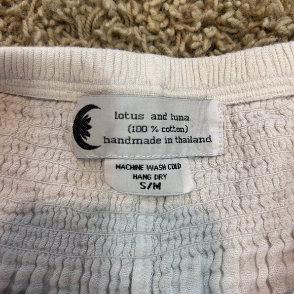 LOTUS AND LUNA Cream Wide Leg Cotton Pants In Women's Size S/M - Picture 9 of 9